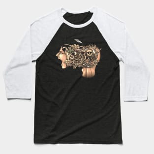 Head Scream Doodle Flat Baseball T-Shirt